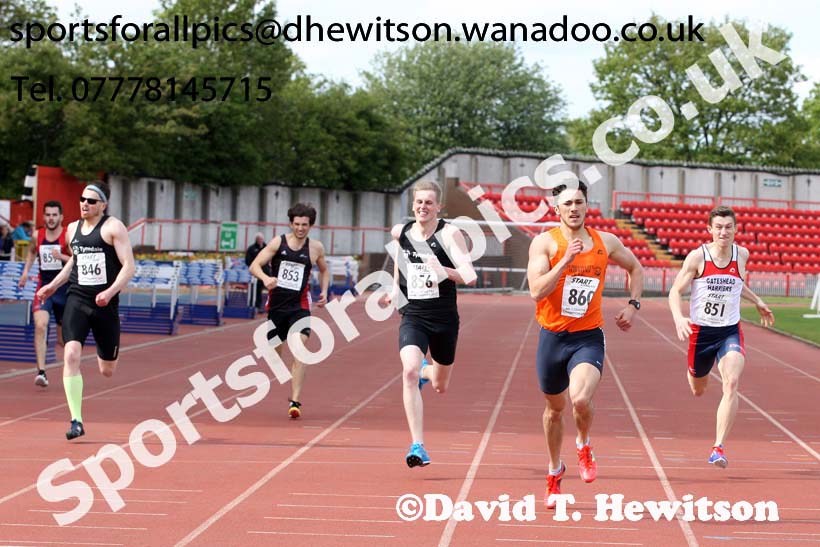 Mens senior 400 metres, North Eastern Champs, Gateshead Stadium. Photo: David T. Hewitson/Sports for All Pics